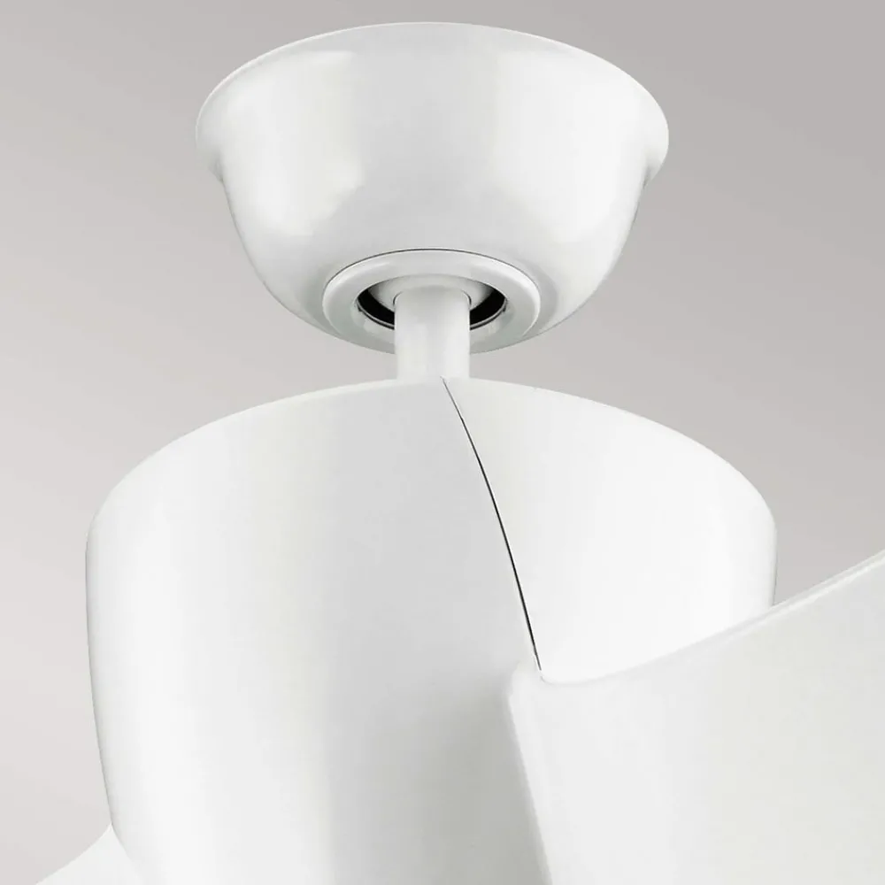 KICHLER Loftventilatorer > LED-loftventilator Phree 56, trebladet, hvid