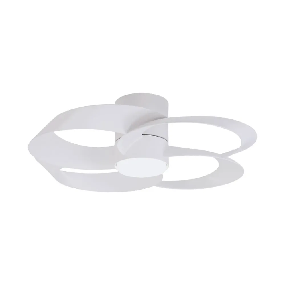 Loftventilatorer ^ Mantra Iluminación LED-loftventilator Rose hvid DC-motor støjsvag Ø 65 cm CCT