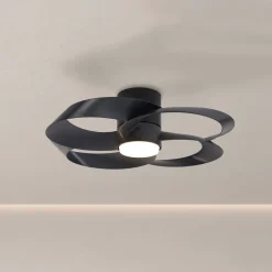 Mantra Iluminación Loftventilatorer > LED-loftventilator Rose sort DC-motor støjsvag Ø 65 cm CCT
