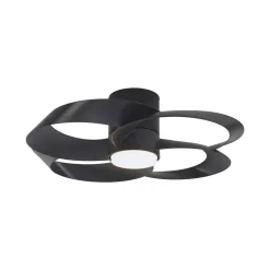 Mantra Iluminación Loftventilatorer > LED-loftventilator Rose sort DC-motor støjsvag Ø 65 cm CCT