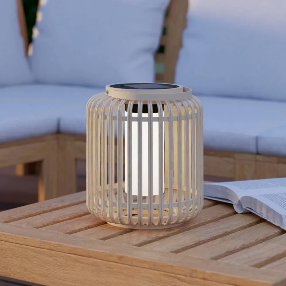 EGLO Solcellelamper > LED-lygte Marliano, lys træ, træ