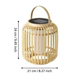 EGLO Solcellelamper > LED-lygte Marliano, lys træ, træ
