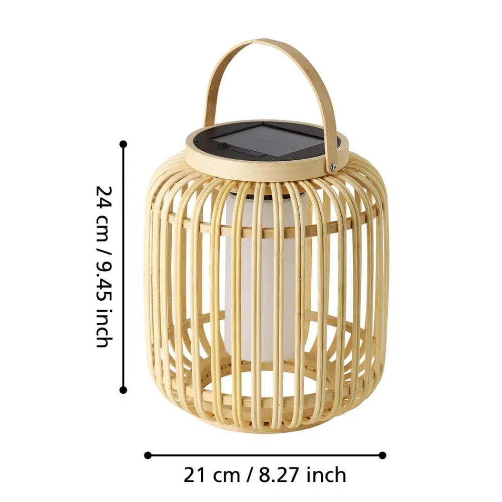 EGLO Solcellelamper > LED-lygte Marliano, lys træ, træ