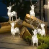 Julepynt|Julefigurer Udendørs ^ Konstsmide Christmas LED-lysfigurer af rensdyr til udendørs brug, sæt med 5 stk