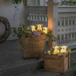 Julepynt|Julelys Udendørs ^ Konstsmide Season LED-lysfigur gris, sæt med 5 som kæde, klar