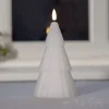 STAR TRADING Dekorationsbelysning|Julepynt > LED-lys Flamme Grany, hvid, 18 cm, ægte voks, batteridrevet