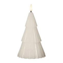 STAR TRADING Dekorationsbelysning|Julepynt > LED-lys Flamme Grany, hvid, 18 cm, ægte voks, batteridrevet