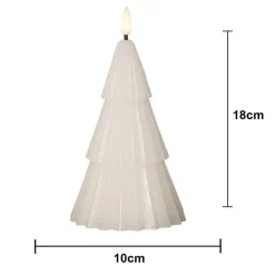 STAR TRADING Dekorationsbelysning|Julepynt > LED-lys Flamme Grany, hvid, 18 cm, ægte voks, batteridrevet