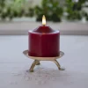 STAR TRADING Julepynt|Vinduesdekoration > LED lysflamme, højde 9,5 cm rød ægte voks batteridrevet