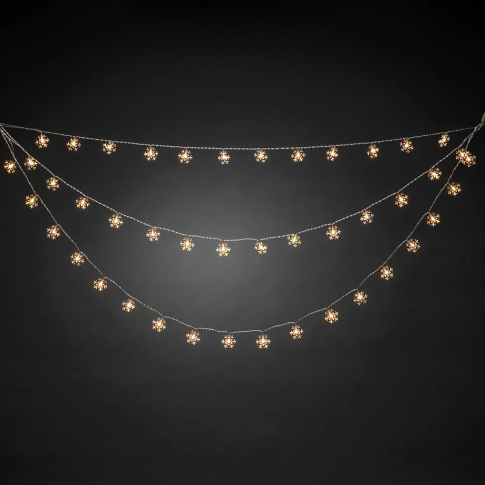 Konstsmide Christmas Dekorationsbelysning|Julepynt > LED-lysforhæng, 44 fnug med varmhvidt lys