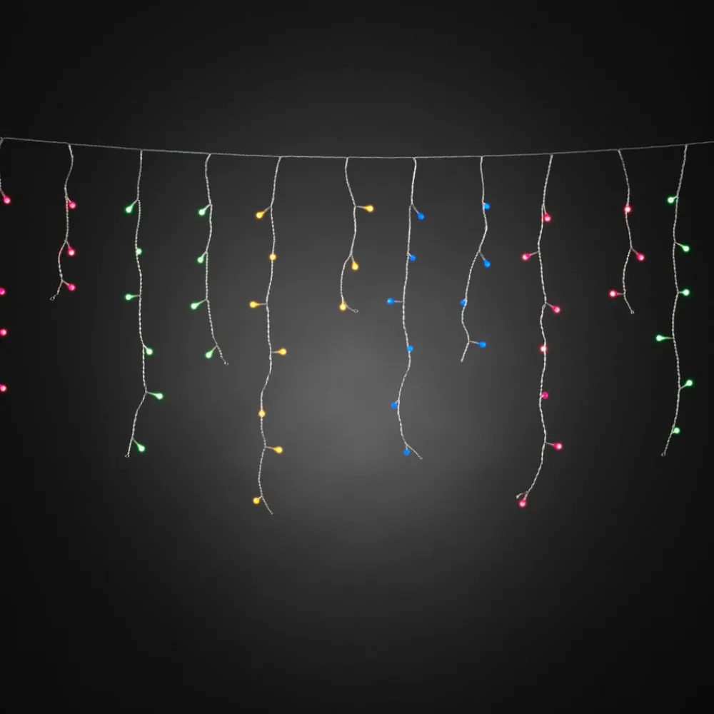 Konstsmide Christmas Julepynt|Lysnet, Lysforhæng > LED-lysforhæng isregn, kulørte kugler, 200-flg.