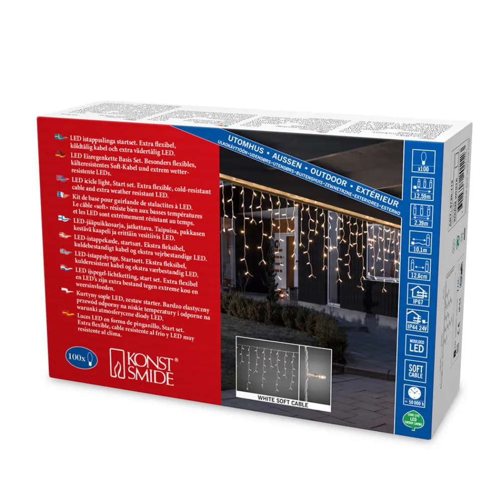 Dekorationsbelysning|Julepynt ^ Konstsmide Christmas LED-lysforhæng 24V-system udvidelses-sæt, 100 lk.