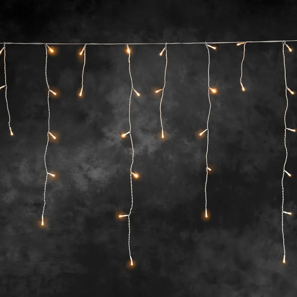 Konstsmide Christmas Julepynt|Lysnet, Lysforhæng > LED-lysgardin ice rain amber white 5m