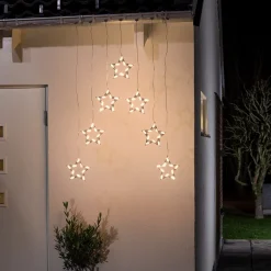 Konstsmide Christmas Dekorationsbelysning|Lysnet, Lysforhæng > LED lysgardin stjerner 70-flg.