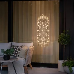 Julepynt|Lysnet, Lysforhæng ^ Konstsmide Christmas LED-lysgardin vandmand 2.600K 400 LED'er 95x30cm
