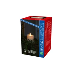 Konstsmide Christmas Julepynt|Led Stearinlys > LED-lys IP44 cremehvid glat Højde 13 cm