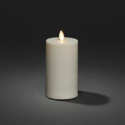 Konstsmide Christmas Julepynt|Led Stearinlys > LED-lys IP44 cremehvid glat Højde 18 cm