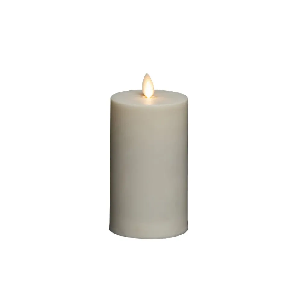 Konstsmide Christmas Julepynt|Led Stearinlys > LED-lys IP44 cremehvid glat Højde 18 cm