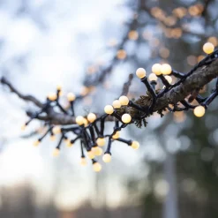 STAR TRADING Dekorationsbelysning > LED-lyskæde Berry Mini med timerfunktion hvid