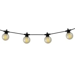 Näve Dekorationsbelysning|Solcellelamper > LED-lyskæde CADENA, 2.500 K, sort, 10 lyskilder, 10 m