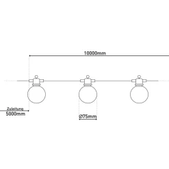 Näve Dekorationsbelysning|Solcellelamper > LED-lyskæde CADENA, 2.500 K, sort, 10 lyskilder, 10 m