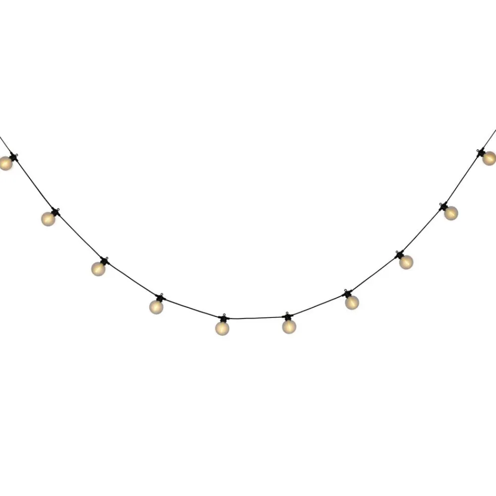 Näve Dekorationsbelysning|Solcellelamper > LED-lyskæde CADENA, 2.500 K, sort, 10 lyskilder, 10 m