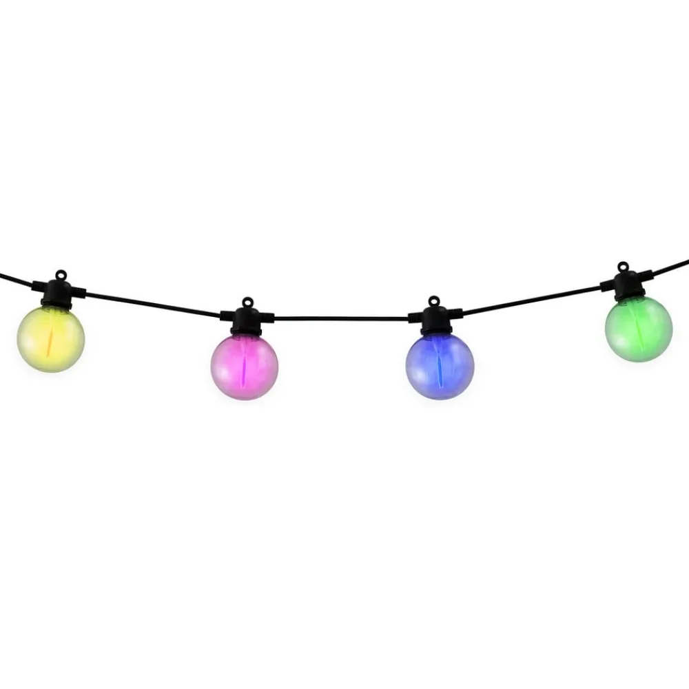 Näve Solcellelamper > LED-lyskæde CADENA, RGB, sort, 10 lyskilder, 10 m