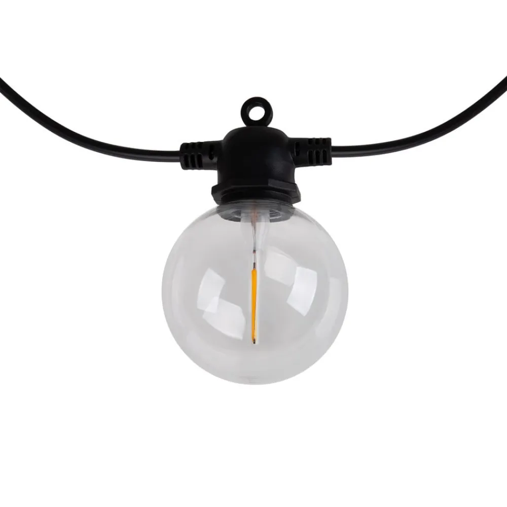Näve Solcellelamper > LED-lyskæde CADENA, RGB, sort, 10 lyskilder, 10 m