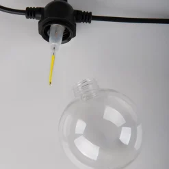 Näve Solcellelamper > LED-lyskæde CADENA, RGB, sort, 10 lyskilder, 10 m