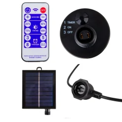 Näve Solcellelamper > LED-lyskæde CADENA, RGB, sort, 10 lyskilder, 10 m