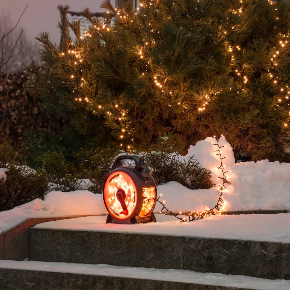 Konstsmide Christmas Dekorationsbelysning|Julelys Udendørs > LED lyskæde Compact amber 200 LED'er 4,38 m
