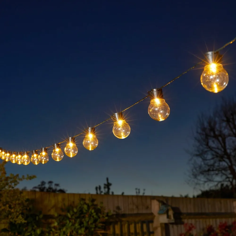 SMART GARDEN Dekorationsbelysning|Solcellelamper > LED-lyskæde GloBulb, 20-flammende, IP44