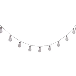Näve Solcellelamper > LED-lyskæde m. solcelle, glødepære, 10 lyskilder