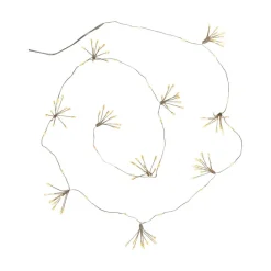 Dekorationsbelysning|Julelyskæder ^ STAR TRADING LED-lyskæder Dew Drop Flower, sølv, 140 cm, batteri