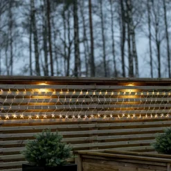 Julepynt|Vinduesdekoration ^ STAR TRADING LED-lysnet StarNet klar plast længde 480 cm 160 LED'er