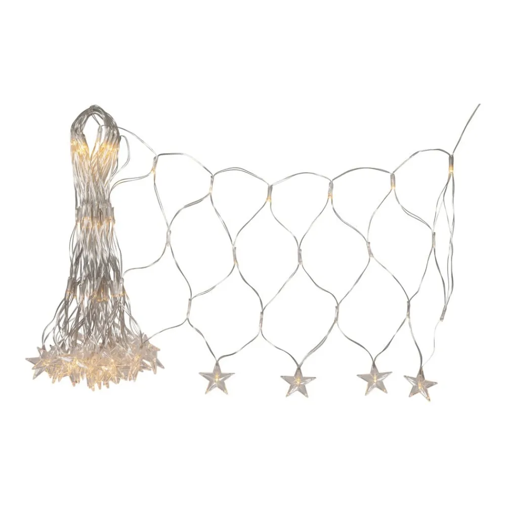 Julepynt|Vinduesdekoration ^ STAR TRADING LED-lysnet StarNet klar plast længde 480 cm 160 LED'er