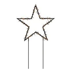Dekorationsbelysning|Julepynt ^ Konstsmide Christmas LED-metalstjerne med jordspyd, sort