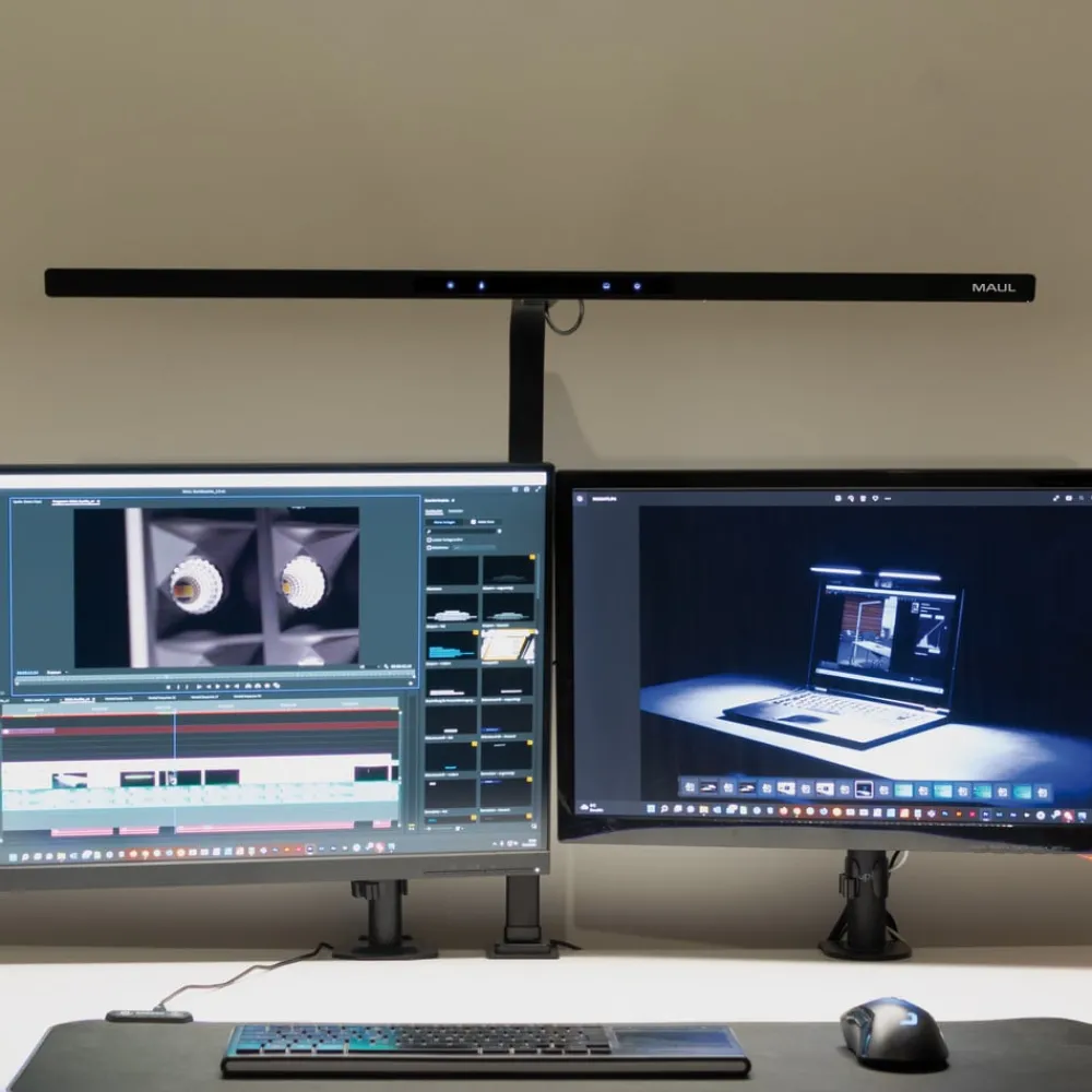 Maul Arbejdsrum/Kontor > LED-monitorlampe gate, sensor, dæmpbar, sort, klemme