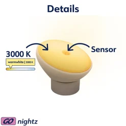 Müller-Licht Natlys > LED-natlampe Nova, sensor, hvid, plast, 2-pak