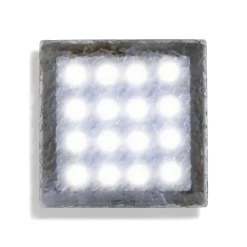 Nedgravet Udebelysning|Udendørs Spot ^ Heitronic LED nedgravningslampe belægningssten Akiaki, 10 cm, gangbar