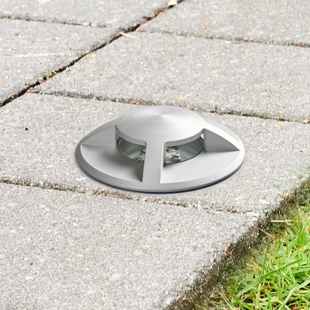 Nedgravet Udebelysning|Udendørs Spot ^ Lucande LED nedgravningsspot Anina i aluminium