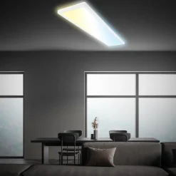 Briloner Arbejdsrum/Kontor > LED-panel Tava CCT, hvid, 98 x 20 cm, baggrundsbelysning, plast