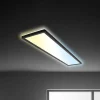 Arbejdsrum/Kontor ^ Briloner LED-panel Tava CCT, sort, 98 x 20 cm baggrundsbelysning plast