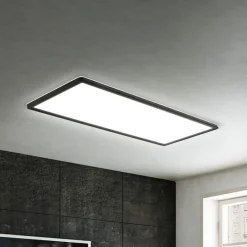 Arbejdsrum/Kontor|Loftlamper ^ Briloner LED-panel til overflademontering Slim 58x20cm on/off 4.000K sort