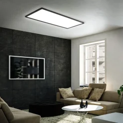 Arbejdsrum/Kontor|Loftlamper ^ Briloner LED-panel til overflademontering Slim 58x20cm on/off 4.000K sort