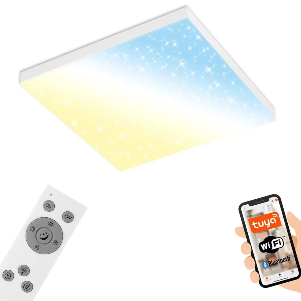 Arbejdsrum/Kontor ^ Briloner LED-panel uden ramme SL WiFi Bluetooth 45x45cm