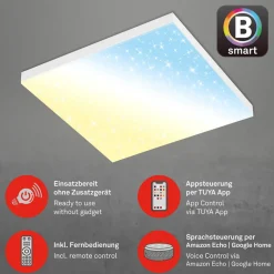 Arbejdsrum/Kontor ^ Briloner LED-panel uden ramme SL WiFi Bluetooth 45x45cm