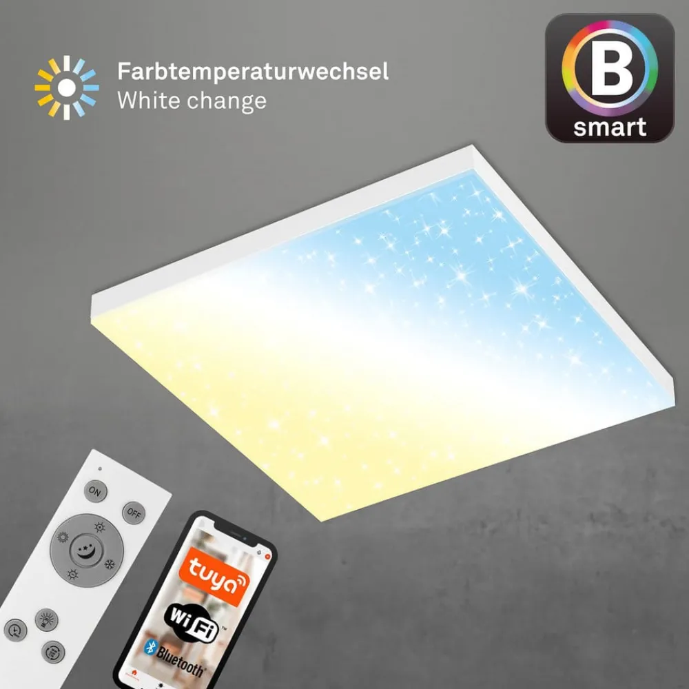 Arbejdsrum/Kontor ^ Briloner LED-panel uden ramme SL WiFi Bluetooth 45x45cm
