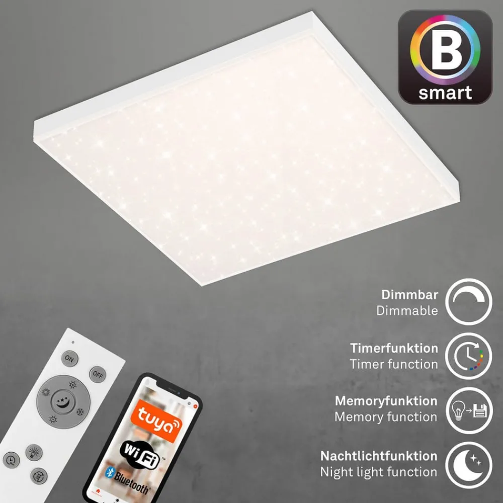 Arbejdsrum/Kontor ^ Briloner LED-panel uden ramme SL WiFi Bluetooth 45x45cm