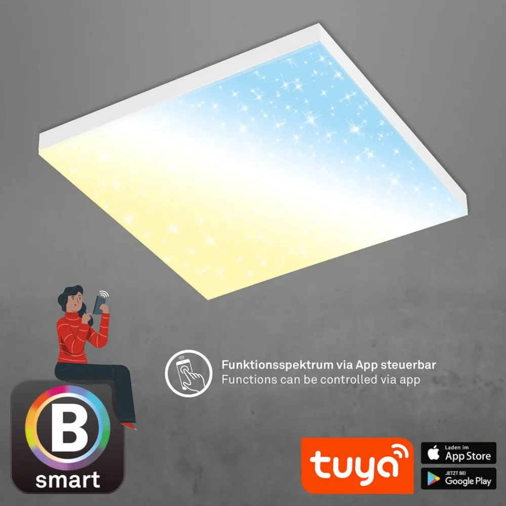 Arbejdsrum/Kontor ^ Briloner LED-panel uden ramme SL WiFi Bluetooth 45x45cm